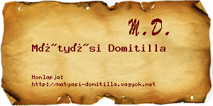 Mátyási Domitilla névjegykártya